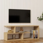 Έπιπλο τηλεόρασης Waldo  φυσικό μελαμίνης 100x29,5x40εκ