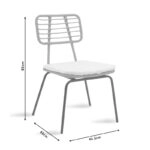 Καρέκλα Naoki  μέταλλο μαύρο-pe γκρι