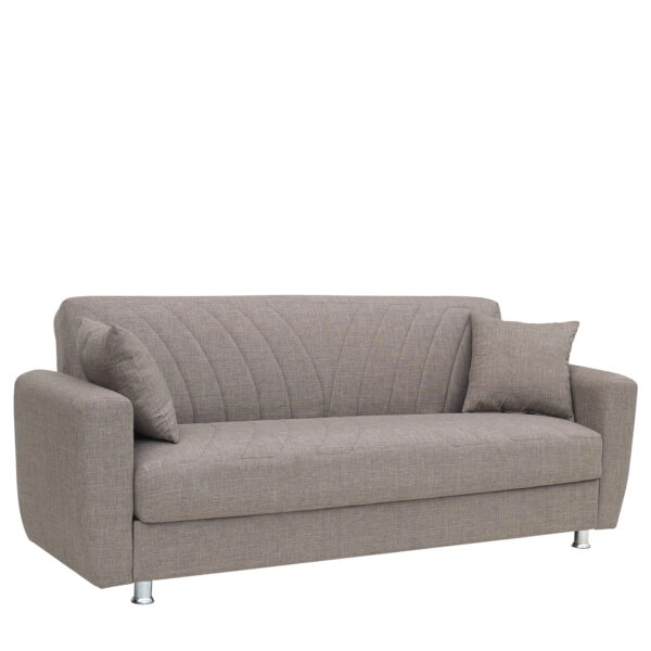 Καναπές Κρεβάτι Τριθέσιος  JUAN Καφέ 210x84x86cm