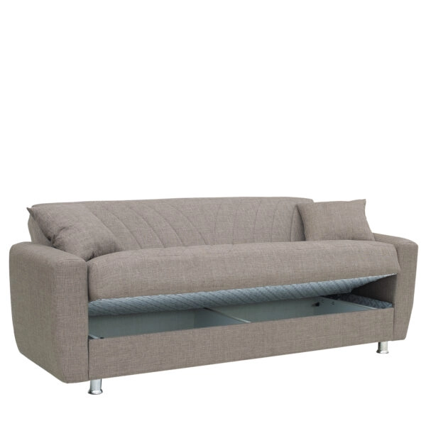 Καναπές Κρεβάτι Τριθέσιος  JUAN Καφέ 210x84x86cm