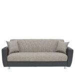 Καναπές Κρεβάτι Τριθέσιος JUAN Καφέ/Μπεζ 210x84x86cm