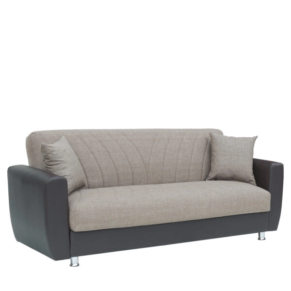 Καναπές Κρεβάτι Τριθέσιος JUAN Καφέ/Μπεζ 210x84x86cm