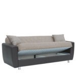 Καναπές Κρεβάτι Τριθέσιος JUAN Καφέ/Μπεζ 210x84x86cm