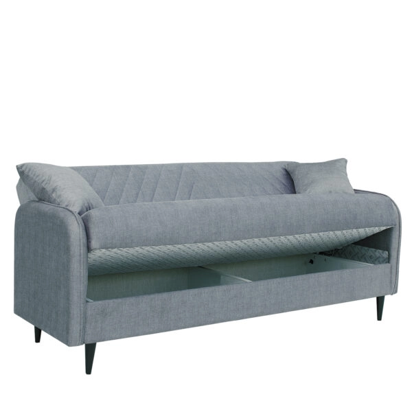 Καναπές Κρεβάτι Τριθέσιος LUKAS Ανοιχτό Γκρι 190x84x86cm