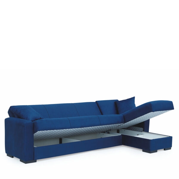 Καναπές Κρεβάτι Γωνιακός  JOSE Μπλε 270x150x86cm