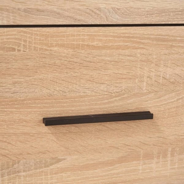 Βιτρίνα Δίφυλλη Solo 100x41x197cm Sonoma με Wenge και MDF Καμπυλωτό τελείωμα στις πόρτες