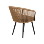 Πολυθρόνα Κήπου LOFOI Μαύρο/Καφέ Αλουμίνιο/Rattan 60x62x81cm