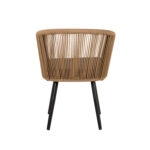 Πολυθρόνα Κήπου LOFOI Μαύρο/Καφέ Αλουμίνιο/Rattan 60x62x81cm