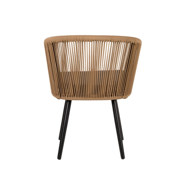 Πολυθρόνα Κήπου LOFOI Μαύρο/Καφέ Αλουμίνιο/Rattan 60x62x81cm