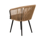 Πολυθρόνα Κήπου LOFOI Μαύρο/Καφέ Αλουμίνιο/Rattan 60x62x81cm