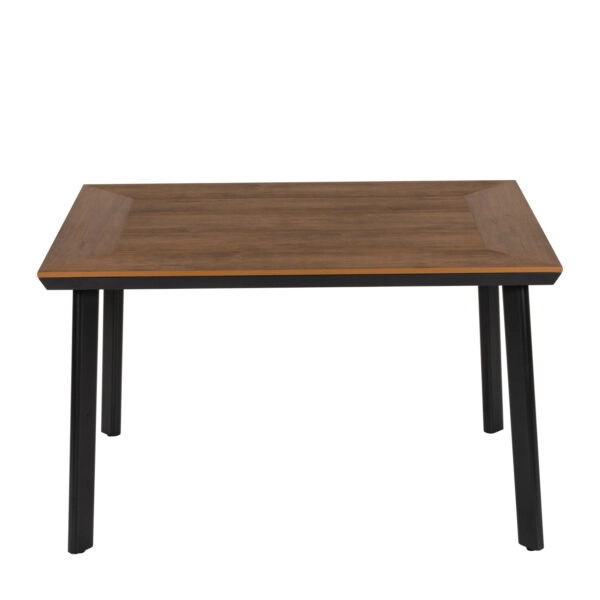 Τραπέζι Κήπου  EPUPA Μαύρο/Καρυδί Αλουμίνιο/Ξύλο 120x80x73cm