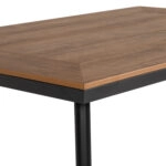 Τραπέζι Κήπου  EPUPA Μαύρο/Καρυδί Αλουμίνιο/Ξύλο 120x80x73cm