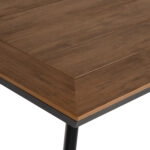 Τραπέζι Κήπου  EPUPA Μαύρο/Καρυδί Αλουμίνιο/Ξύλο 120x80x73cm