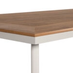 Τραπέζι Κήπου  EPUPA Λευκό/Καρυδί Αλουμίνιο/Ξύλο 160x90x73cm