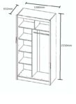 Ντουλάπα Δίφυλλη Ilona Sonoma 130x61x215εκ MDF