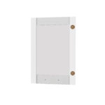 Άνω Πορτάκι-Τζάμι Αριστερό Charlotte Λευκό 50x71.8x1.6cm