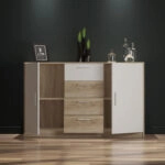 Μπουφές Rico Λευκό-Σονόμα 145x45x90cm