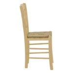 Καρέκλα καφενείου με ψάθα Χιαστή  άβαφο ξύλο 42x40x89εκ