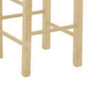 Σκαμπό καφενείου χωρίς πλάτη με ψάθα Bodier-Charchie I  άβαφο ξύλο 35x35x78εκ