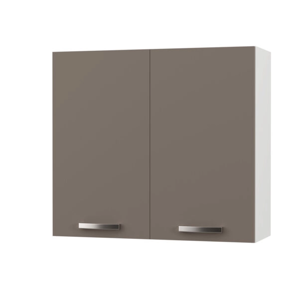 CHARLOTΤE Πάνω Ντουλάπι 80x30.5x71.8εκ με μεταλλικά χερούλια Μόκα