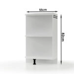 Modest Κάτω Γωνιακό Ντουλάπι Λευκό 28x55x82cm