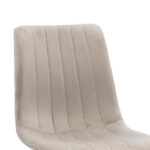 Καρέκλα Noor γκρι βελούδο-πόδι μαύρο μέταλλο 44x55x86εκ