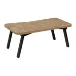 Τραπεζάκι για Laptop Rahe oak μελαμίνης- μαύρο μέταλλο 60x35x23εκ