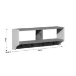 Κρεμάστρα τοίχου Gyrzi  oak-λευκό μελαμίνης 84x18x30εκ