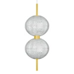 Φωτιστικό Κρεμαστό Led 30W 4000K Χρυσό 39x15x120cm