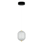 Φωτιστικό Κρεμαστό Led 18W 4000K Χρυσό 20x15x120cm