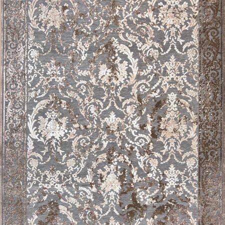 ΧΑΛΙ ZIRA 7336 GREY CREAM - 160εκ - Στρόγγυλο