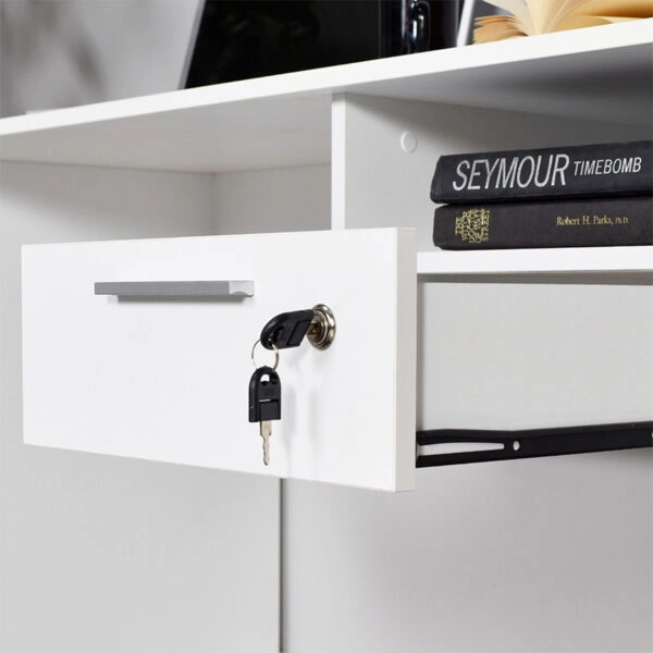 Γραφείο εργασίας Concept από μελαμίνη σε χρώμα λευκό 120x60x75εκ.