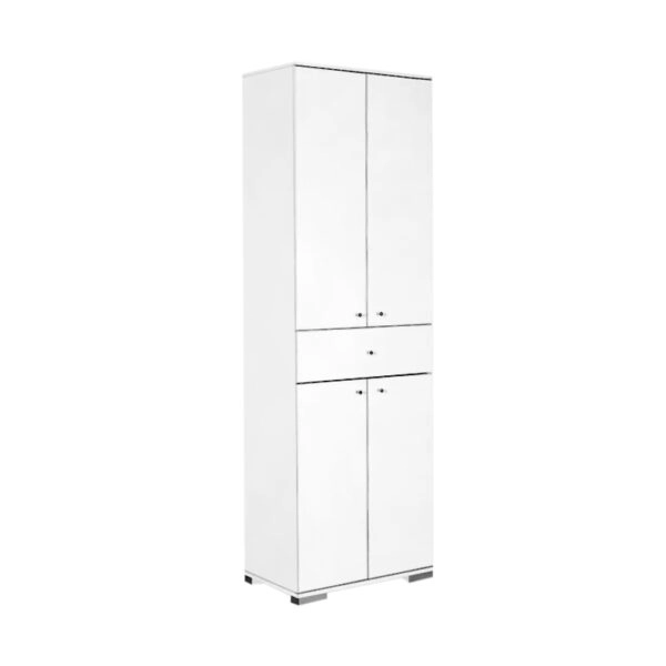 Ντουλάπα ρούχων Diamond  δίφυλλη σε χρώμα λευκό 60x38x187εκ.