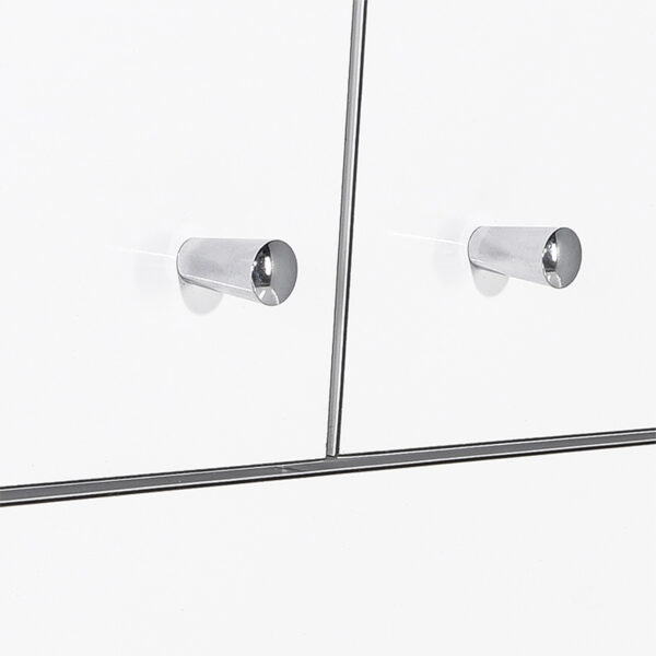 Ντουλάπα ρούχων Diamond  δίφυλλη σε χρώμα λευκό 60x38x187εκ.