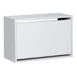 Παπουτσοθήκη μελαμίνης Step  6 ζευγών σε χρώμα λευκό 60x30x42εκ.