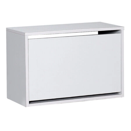 Παπουτσοθήκη μελαμίνης Step 6 ζευγών σε χρώμα λευκό 60x30x42εκ.