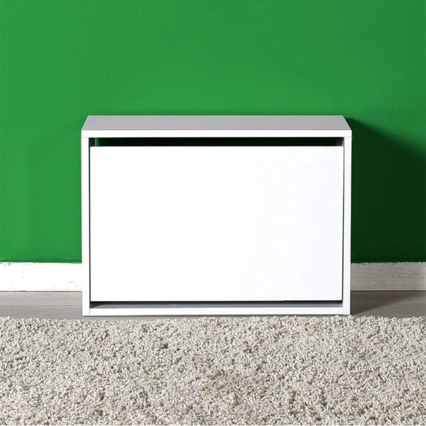 Παπουτσοθήκη μελαμίνης Step  6 ζευγών σε χρώμα λευκό 60x30x42εκ.