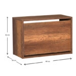 Παπουτσοθήκη μελαμίνης 6 ζεύγων Step σε χρώμα καρυδί 60x30x42εκ.