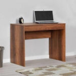 Γραφείο εργασίας Vareno από μελαμίνη χρώμα καρυδί 90x55x75εκ.