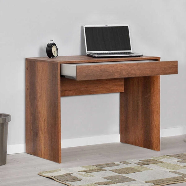 Γραφείο εργασίας Vareno από μελαμίνη χρώμα καρυδί 90x55x75εκ.