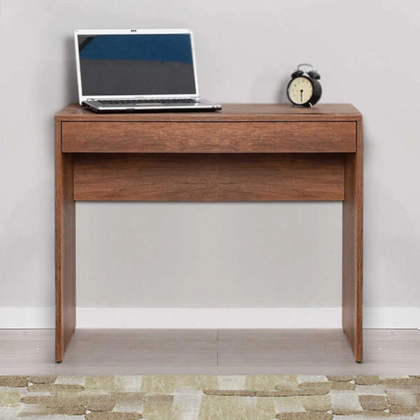 Γραφείο εργασίας Vareno από μελαμίνη χρώμα καρυδί 90x55x75εκ.