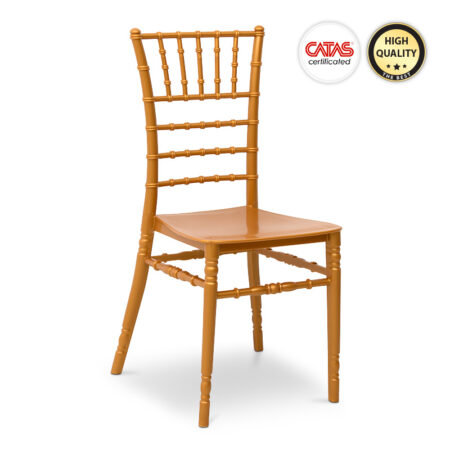Καρέκλα catering Tiffany πολυπροπυλενίου χρώμα χρυσό 40x40,5x91εκ.