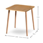 Τραπέζι Kare  από μελαμίνη χρώμα oak 90x90x72εκ.