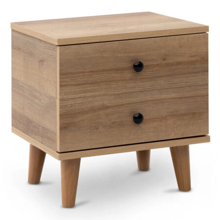 Κομοδίνο Luce από μελαμίνη χρώμα pine oak 45x35x47εκ.