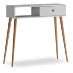 Κονσόλα μελαμίνης Napoli χρώμα λευκό 90x29x88εκ.