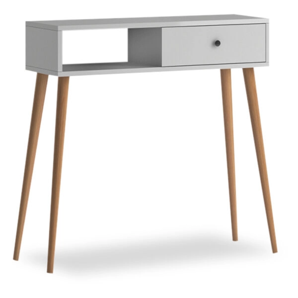 Κονσόλα μελαμίνης Napoli χρώμα λευκό 90x29x88εκ.