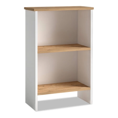 Βιβλιοθήκη μελαμίνης Flora χρώμα white - oak 52x25x80εκ.