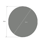 Καθρέφτης τοίχου Losta  χρώμα λευκό 60x60x2,2εκ.
