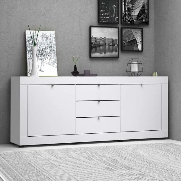 Μπουφές μελαμίνης Ocean χρώμα λευκό 210x45x86εκ.