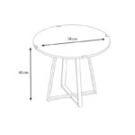 Τραπεζάκι σαλονιού Mauricio μεταλλικό - μελαμίνης χρώμα sonoma - ανθρακί 78x78x43εκ.